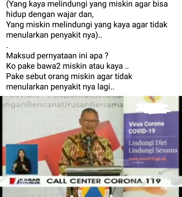 Pernyataan  Achmad Yurianto Menuai Cibiran Netizen
